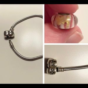 Silver Pandora Bracelet 7.5 Inches